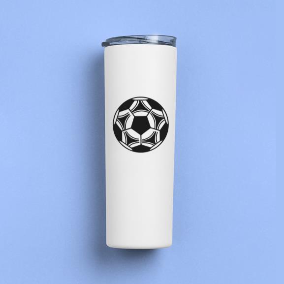 Football Soccer Silhouette Tumbler
