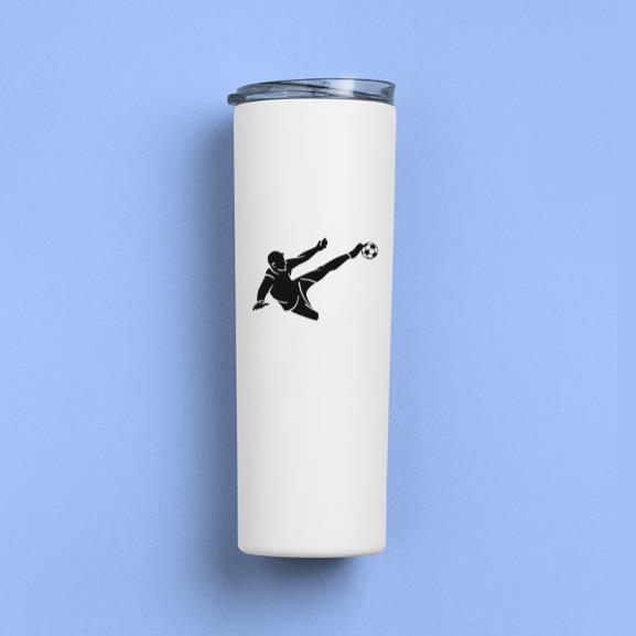 Male Soccer Player Cut Out Tumbler