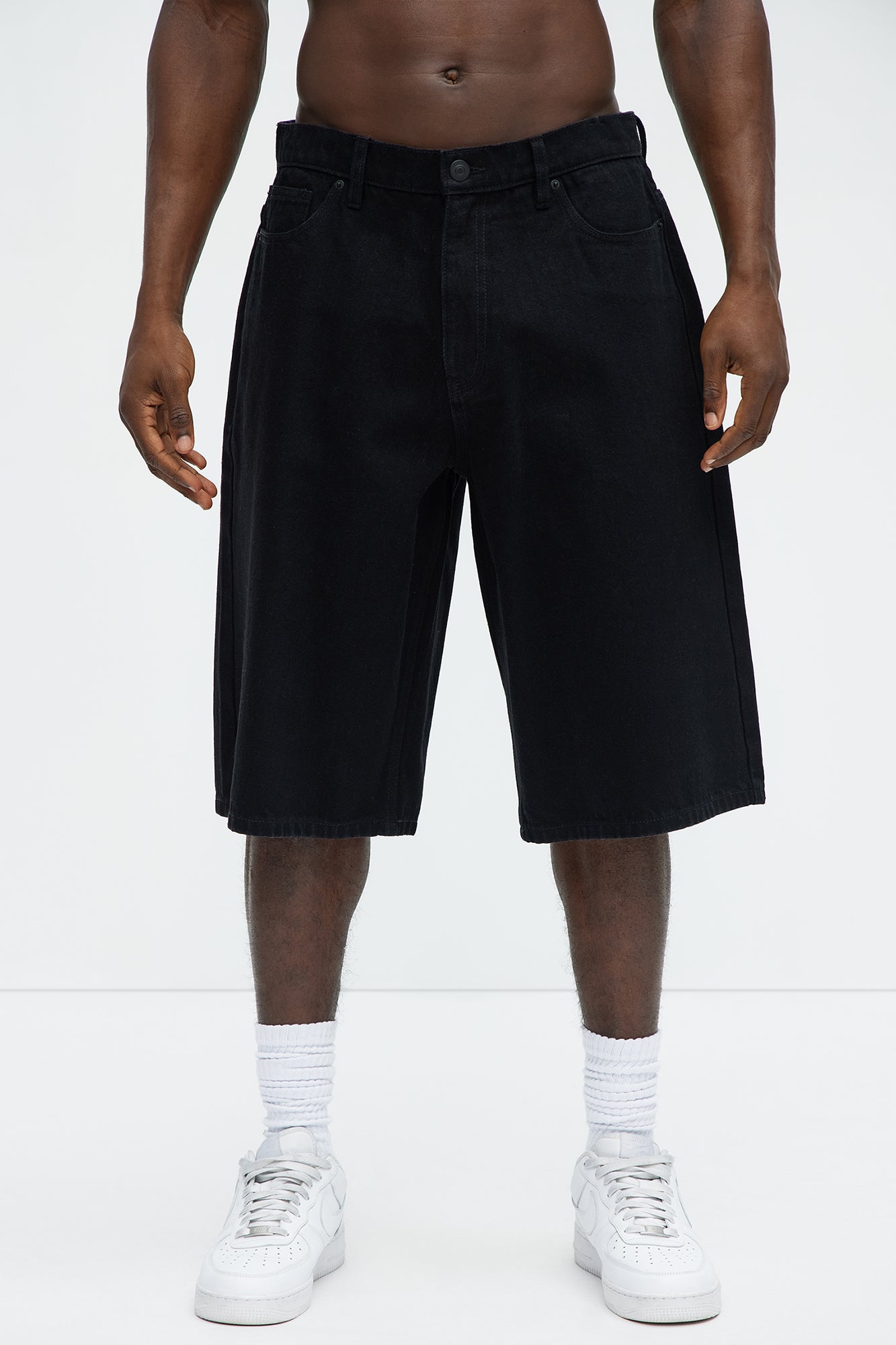Colin Baggy Denim Short - Black