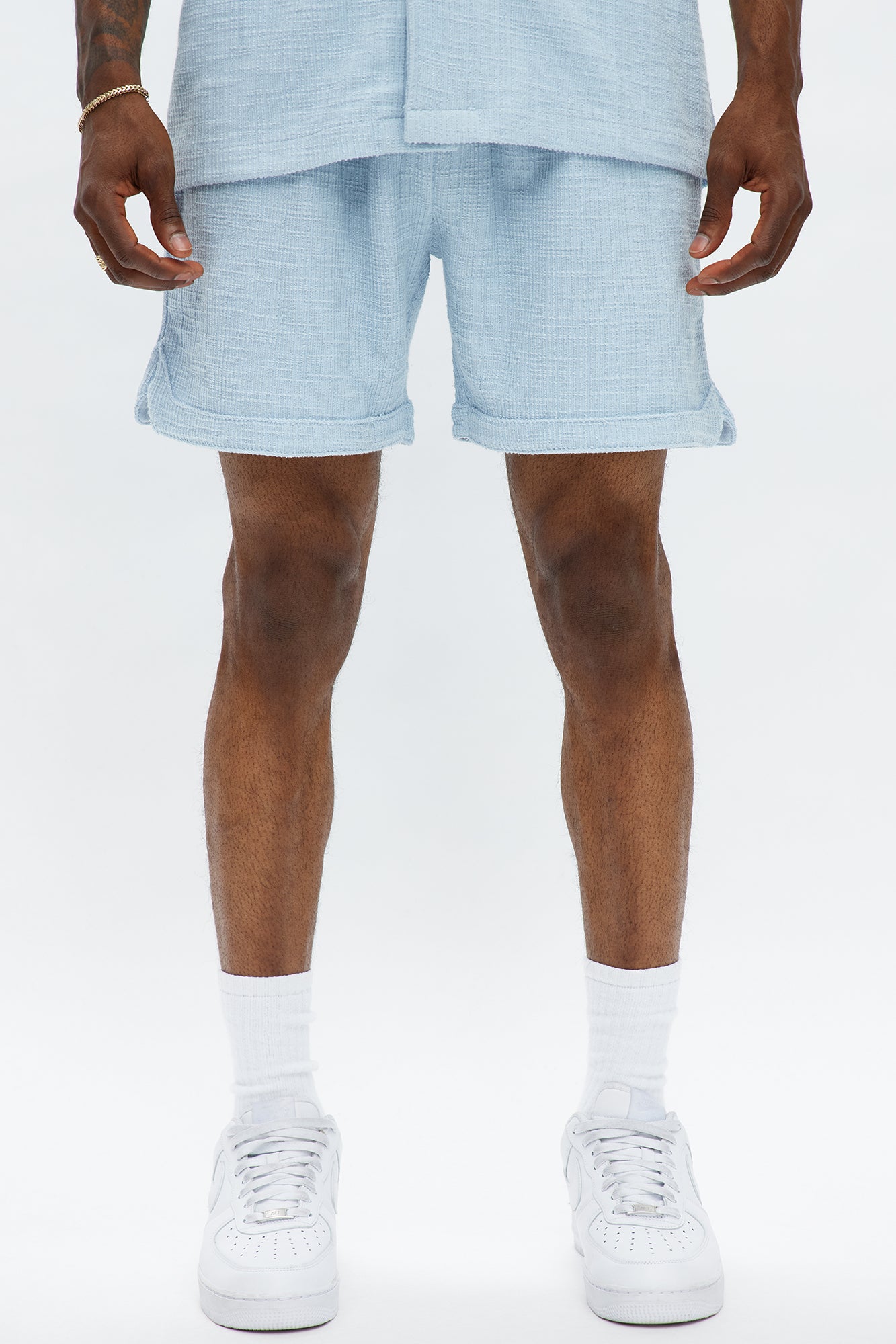 Dean Textured Short - Light Blue