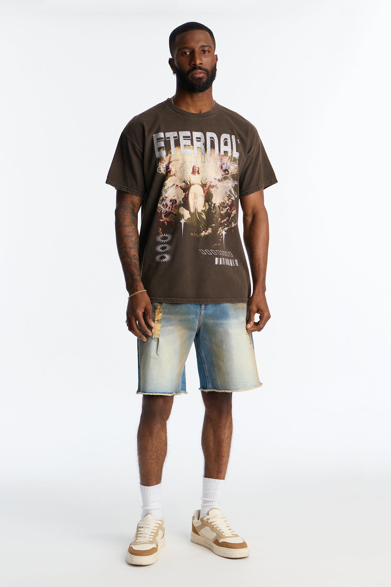 Lounge Relaxed Denim Shorts - Vintage Wash