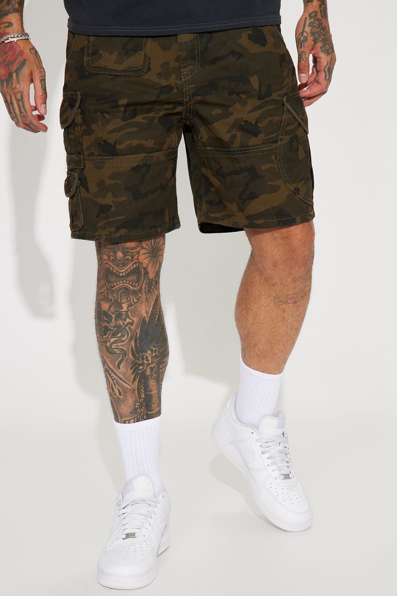 Next Moves Twill Cargo Shorts - Camouflage