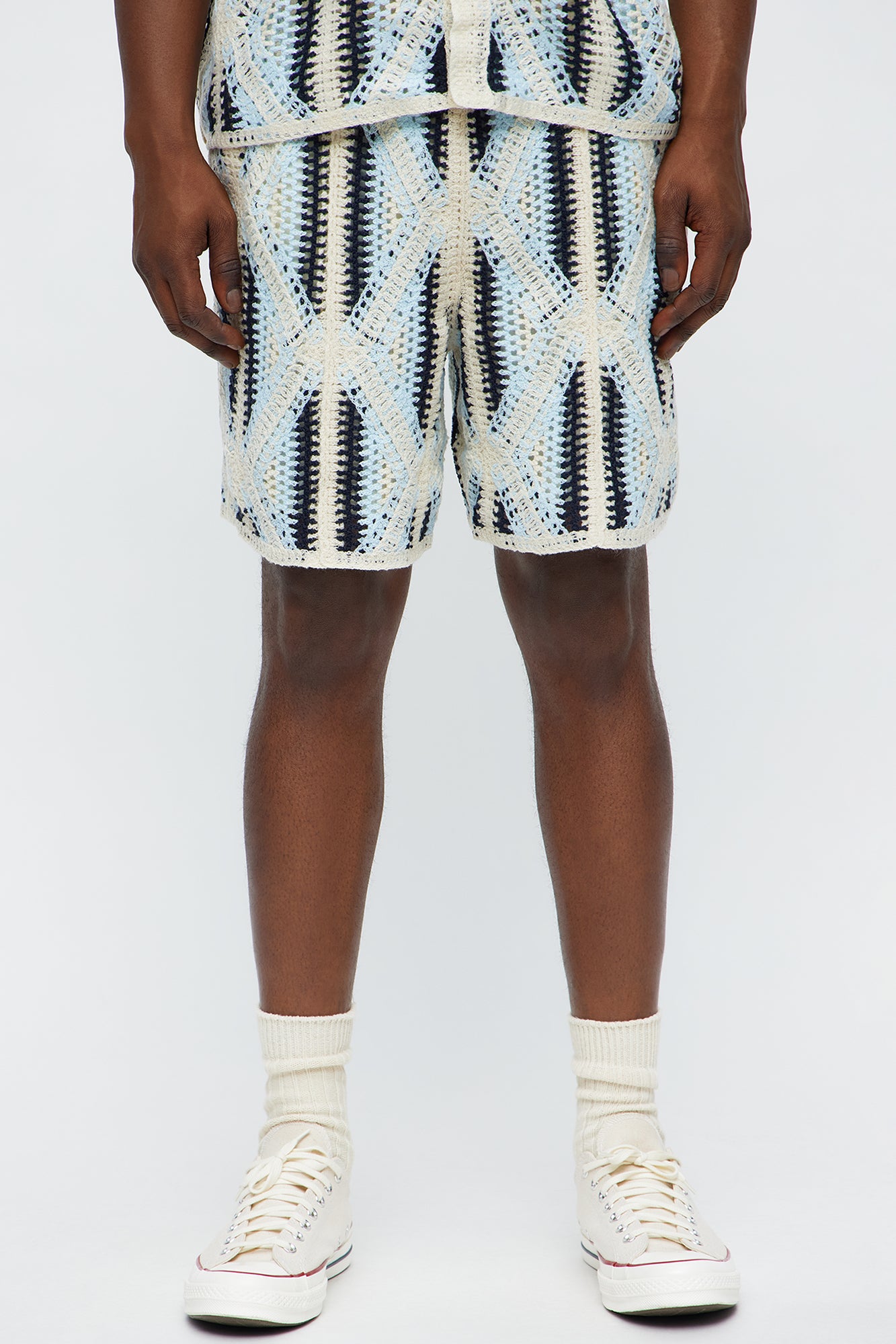 Triangles Knit Short - Blue/combo