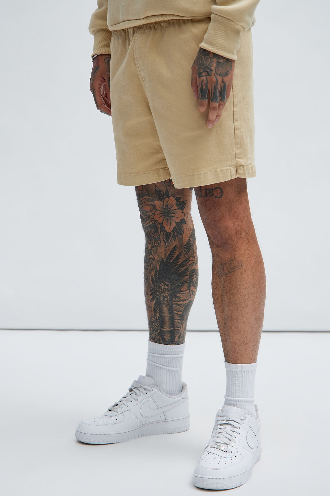 Twill Volley Shorts - Khaki